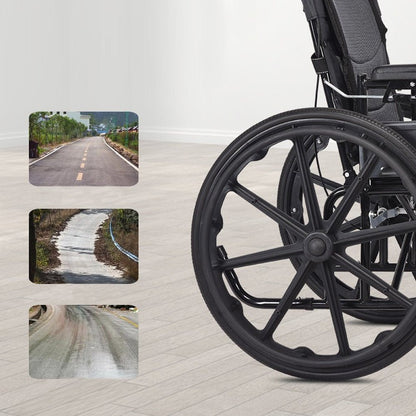 6012-20 Hand-pushed Collapsible wheelchair With toilet Convenient four-brake folding Wheelchairs
