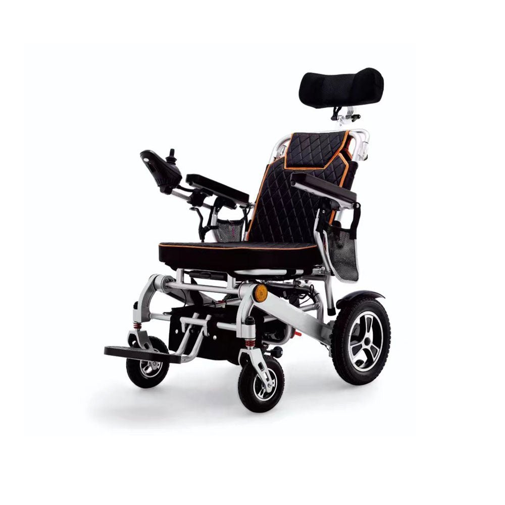 6019 Electric wheelchair High back with flatlay Electric Wheelchair for Adults All Terrain Lightweight Foldable Wheelchairs