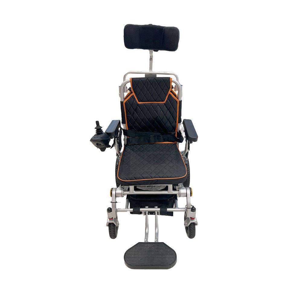 6019 Electric wheelchair High back with flatlay Electric Wheelchair for Adults All Terrain Lightweight Foldable Wheelchairs