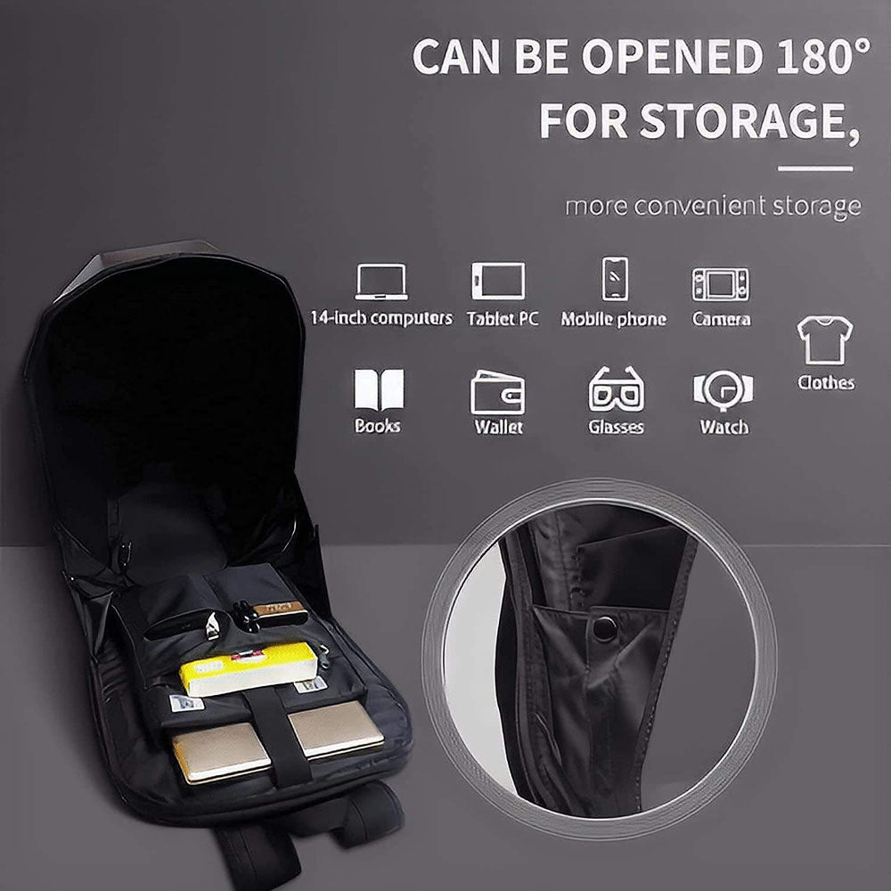 CRONY Iron Man LED Display Backpack Upgrade Iron Man LED Backpack Screen Knight Riding Backpack Cool Travel Bag Scooter Bag