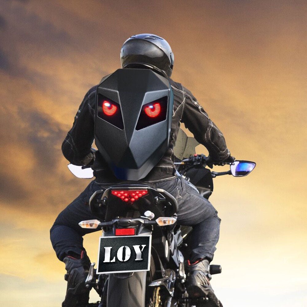 CRONY Iron Man LED Display Backpack Upgrade Iron Man LED Backpack Screen Knight Riding Backpack Cool Travel Bag Scooter Bag