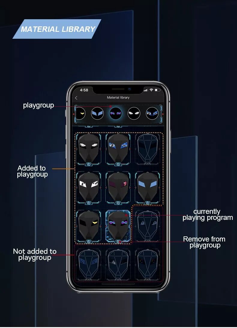 CRONY Iron Man LED Display Backpack Upgrade Iron Man LED Backpack Screen Knight Riding Backpack Cool Travel Bag Scooter Bag