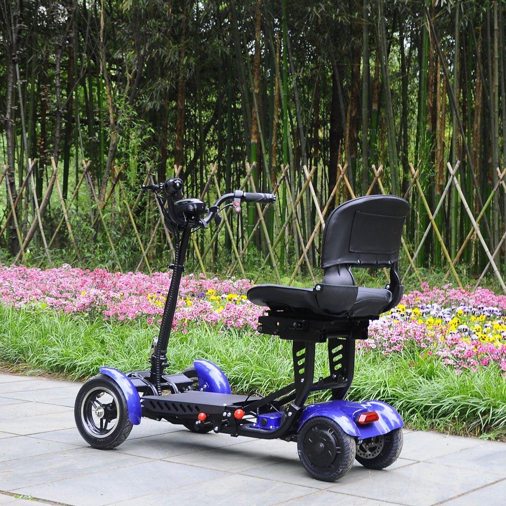 JP-Folding Four-Wheel Foldable Kick Scooter Electric Pedal Bike, Top Speed 18kmh, 20km Range, 500W