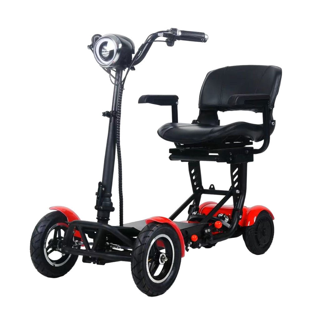 JP-Folding Four-Wheel Foldable Kick Scooter Electric Pedal Bike, Top Speed 18kmh, 20km Range, 500W