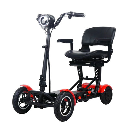 JP-Folding Four-Wheel Foldable Kick Scooter Electric Pedal Bike, Top Speed 18kmh, 20km Range, 500W