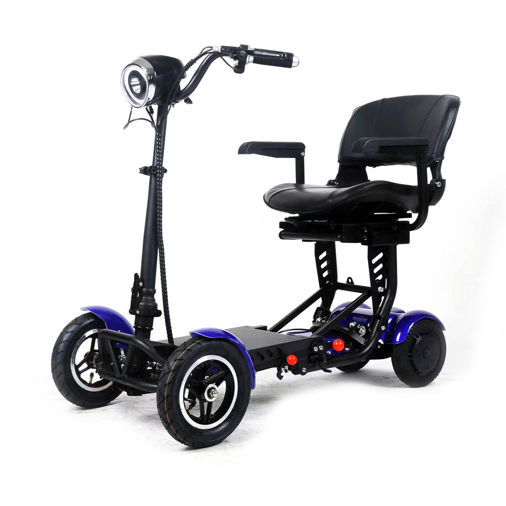 JP-Folding Four-Wheel Foldable Kick Scooter Electric Pedal Bike, Top Speed 18kmh, 20km Range, 500W