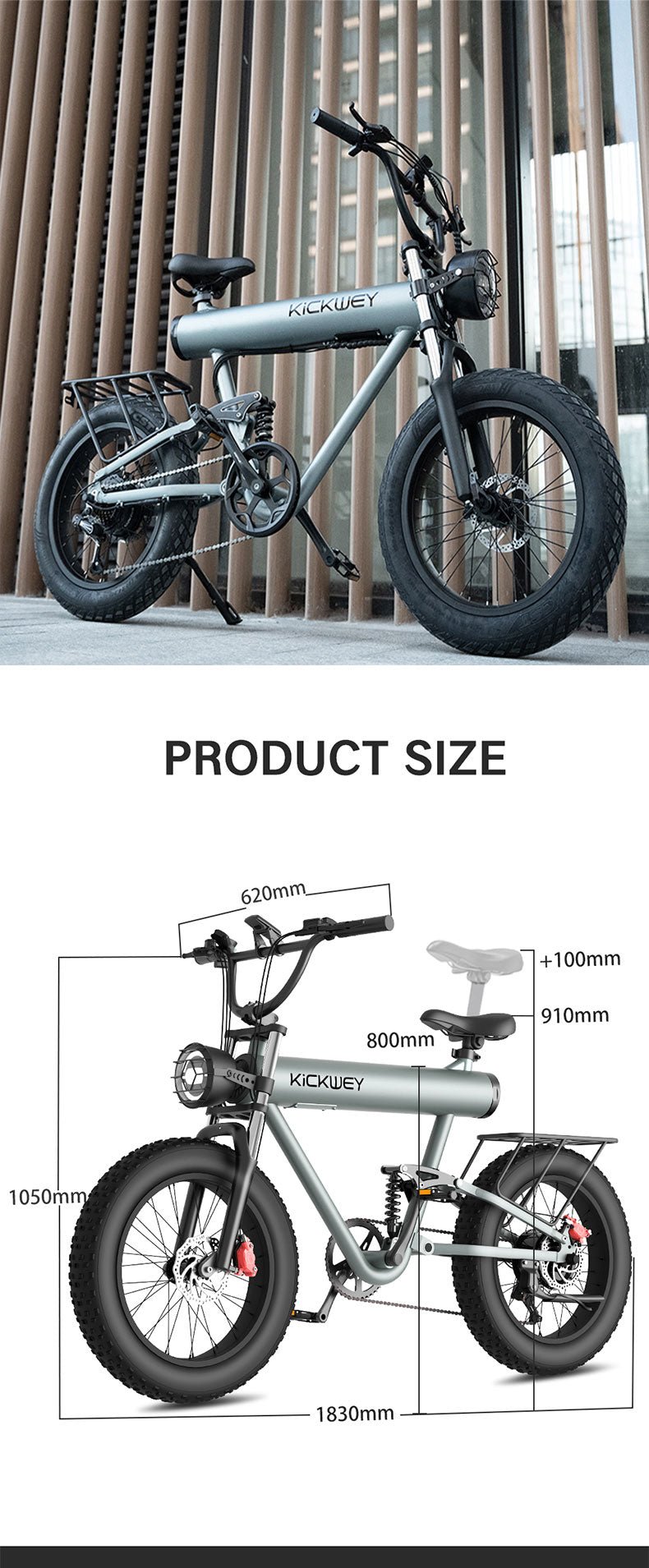 K20 Plus Electric Bicycle  Mountain Electric Bike 1000W 10AH Electric Style Bike Outdoor Entertainment Snow