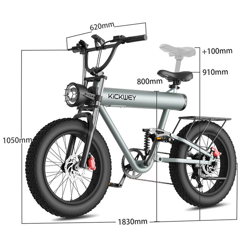K20 Plus Electric Bicycle  Mountain Electric Bike 1000W 10AH Electric Style Bike Outdoor Entertainment Snow