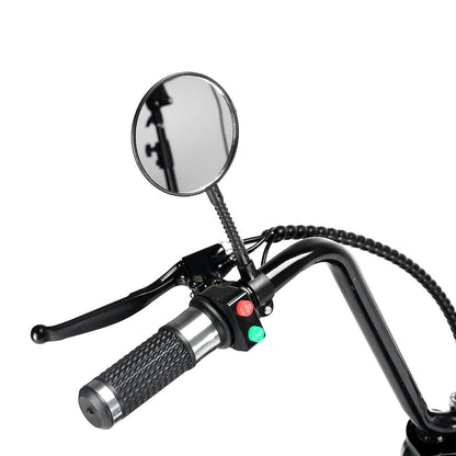 CRONY Small Harley two seat big tires with BT 1000w 60KM/H high power two wheels adult electric scooter motorcycle | BLACK - Edragonmall.com