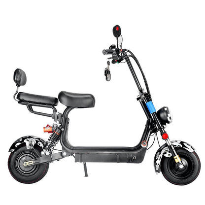 Small two seat big tires with BT two wheels adult Camouflage Blue Harley-style motorcycle
