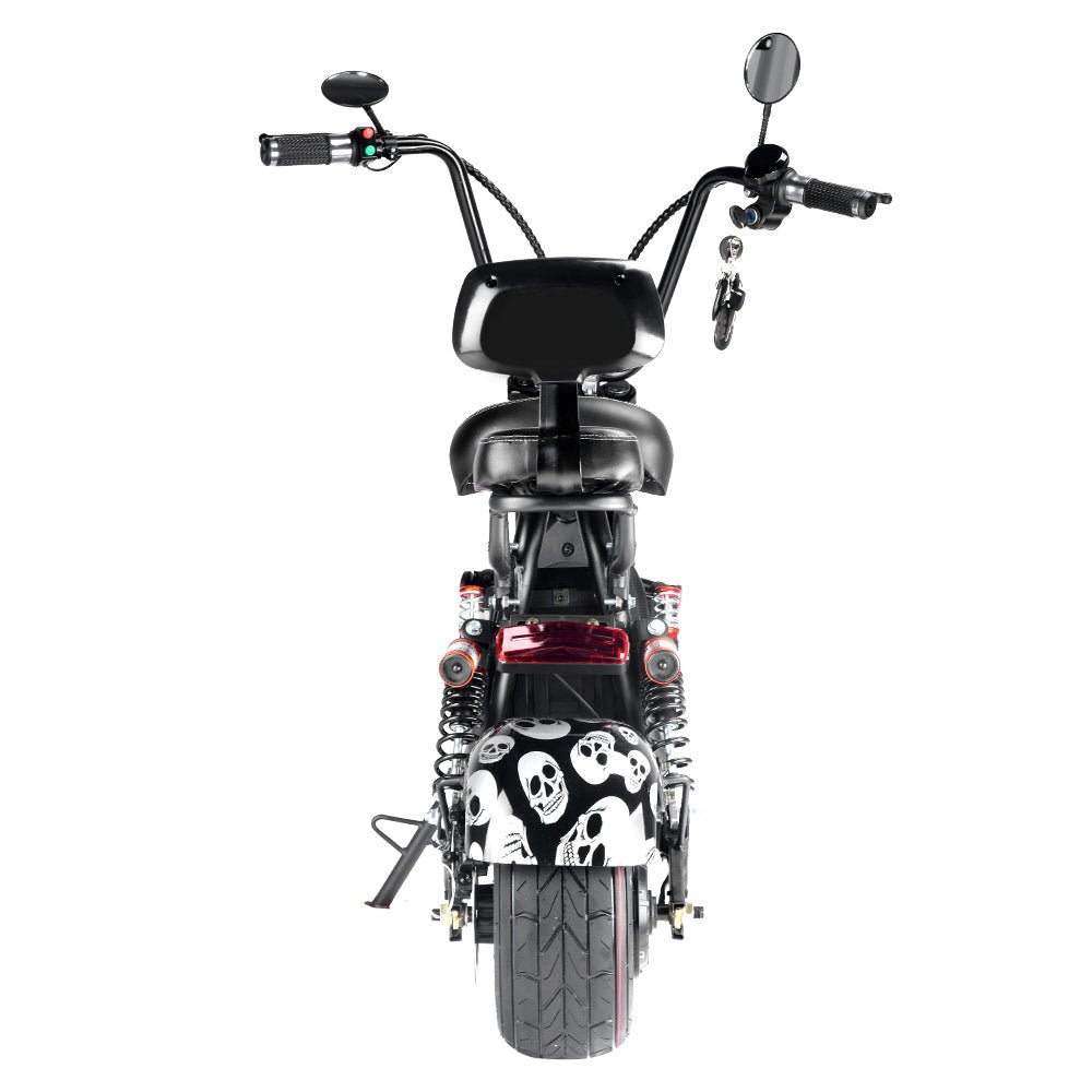 Small Harley Two-Seat Electric Motorcycle 1000W – Red Spider Edition Harley-style motorcycle