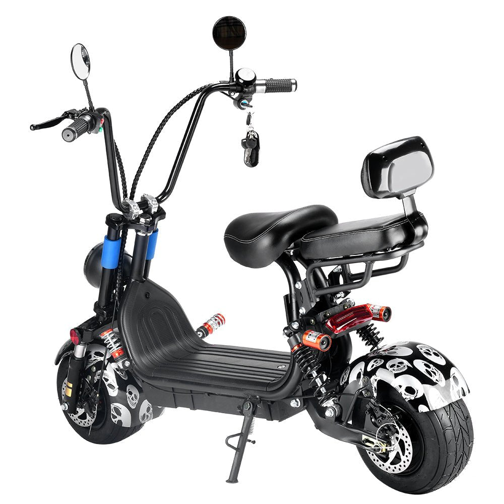 Small Harley Two-Seat Electric Motorcycle 1000W – Red Spider Edition Harley-style motorcycle