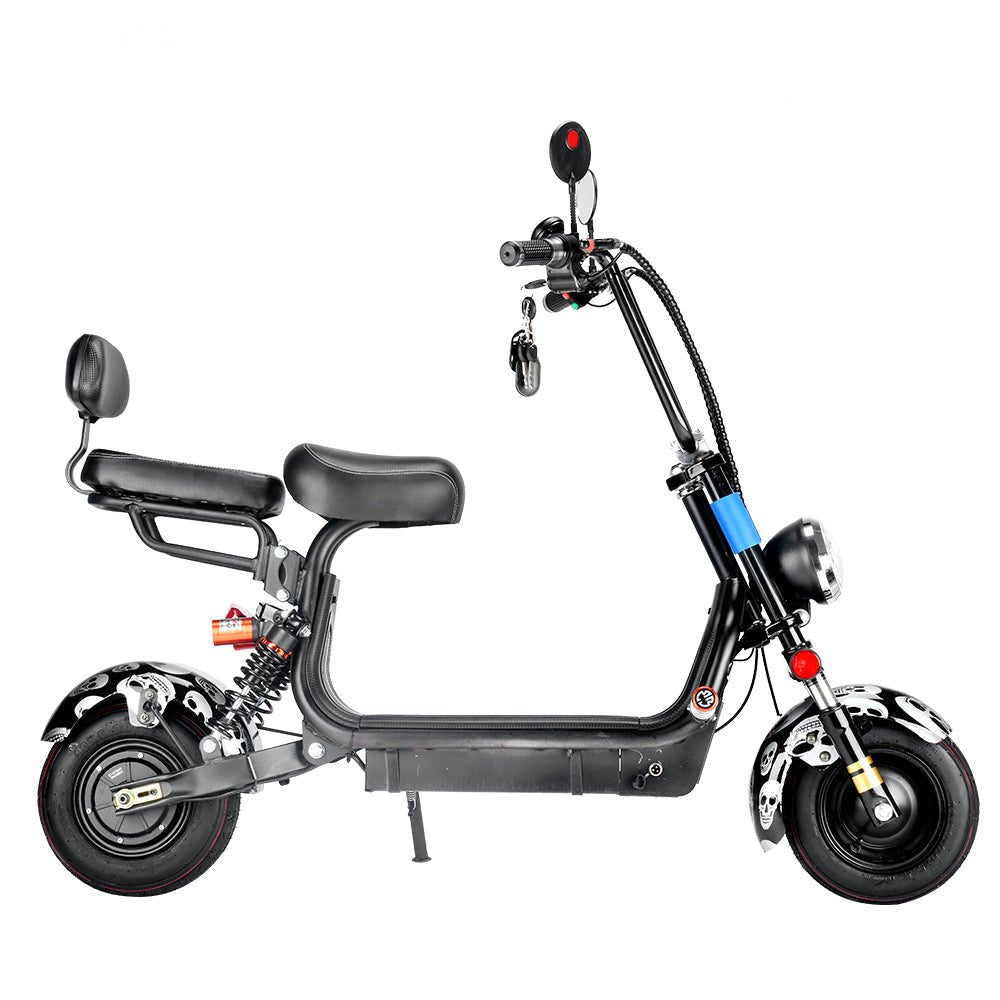 Small Harley Two-Seat Electric Motorcycle 1000W – Red Spider Edition Harley-style motorcycle