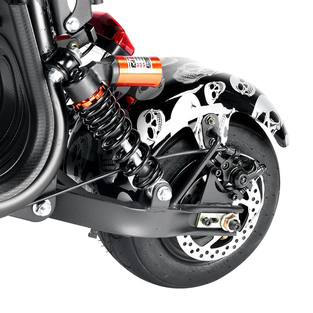 Small two seat big tires with BT two wheels adult  USA Flag Harley-style motorcycle