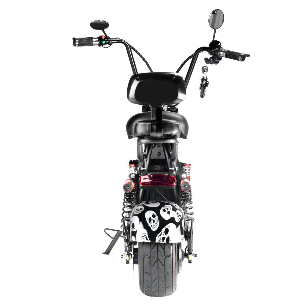 Small two seat big tires with BT two wheels adult  USA Flag Harley-style motorcycle