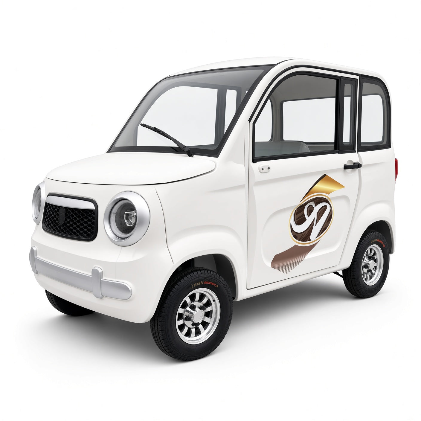 C4 4-Door 4-Seater Electric Mini Car 48V/60V 1000W Motor Separate Seats for Community Travel