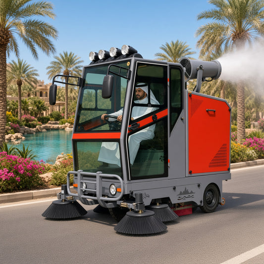 YX-G20E Electric Street Sweeper 2050mm Sweeping Width 9000-16000㎡/h Efficiency 48V Drive High-Pressure Pump Intelligent Control