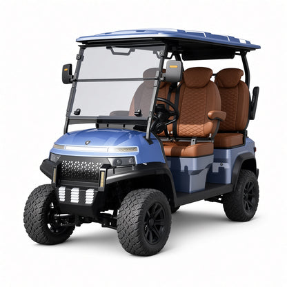 QL4 Electric Golf Sightseeing Cart 100km Range 26-45km/h Adjustable Speed 110V/220V Lithium Charging