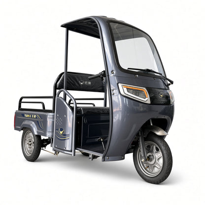 X5-110 Starlight Luxury Flatbed Electric Tricycle 1.1m Cabin 800W 48V/60V 160kg Rated Load