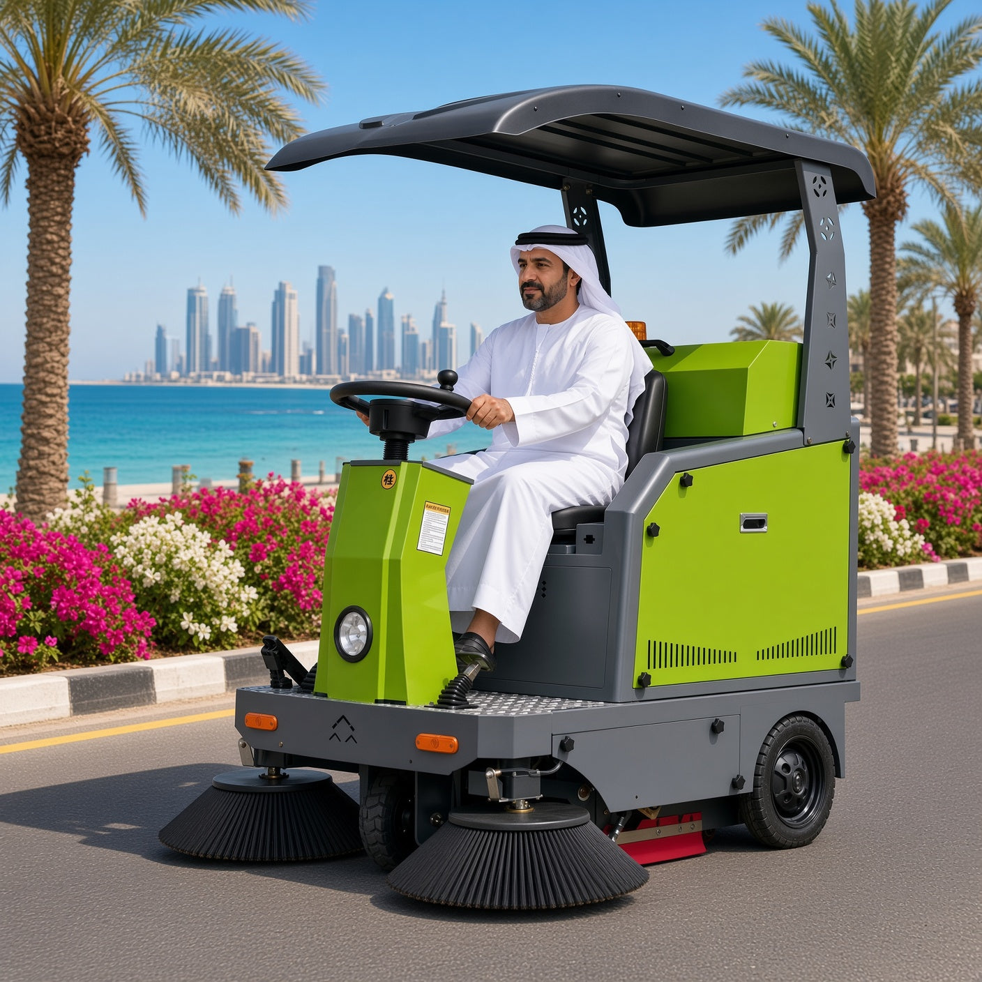 YX-14A Electric Street Sweeper 1400mm Sweeping Width 10000㎡/h Efficiency 48V Drive Intelligent Control