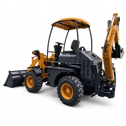 ME20 Backhoe Loader Laidong 385 Diesel Engine 500kg Load Capacity 200dm³ Hopper for Multi-Scenario Op