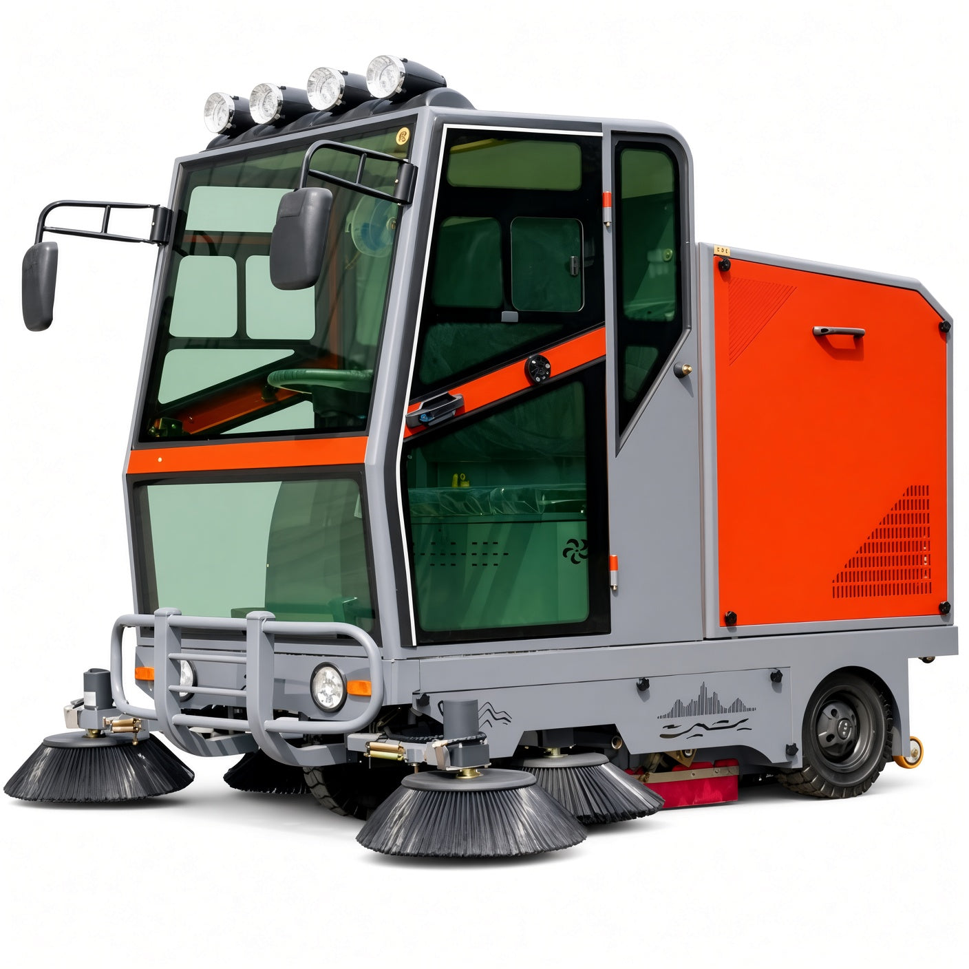 YX-20E Electric Street Sweeper 2050mm Sweeping Width 9000-16000㎡/h Efficiency 48V Drive Intelligent Control