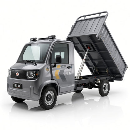 Long Cat Mini Truck Electric Dump Cargo Vehicle 2000W 4000W AC Motor Automatic Dumping Function Full Floating Rear Axle Steel Wire Tires Multimedia Display