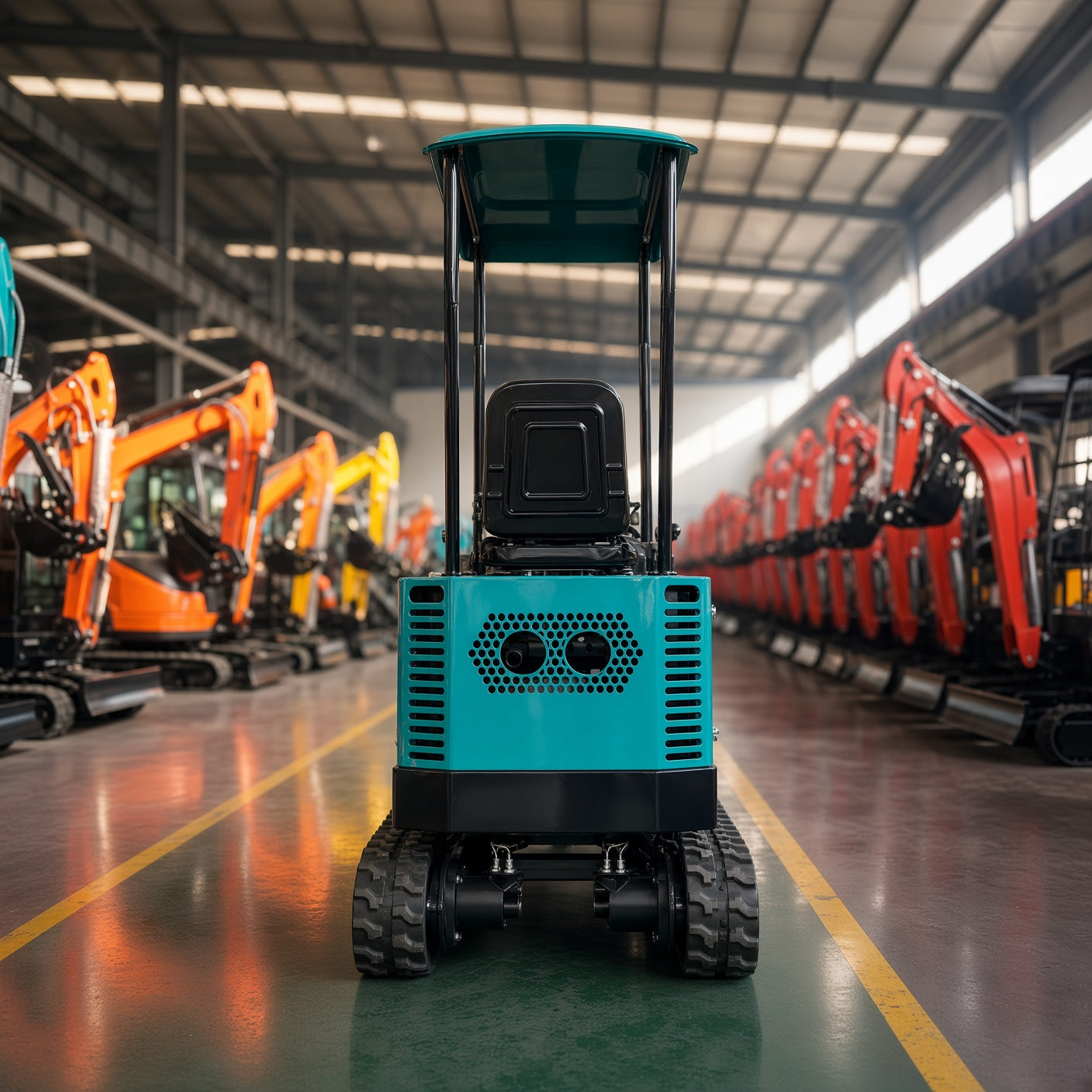 QH12-3 Mini Excavator Diesel Engine Max Digging Depth 1700mm for Narrow Space Operations