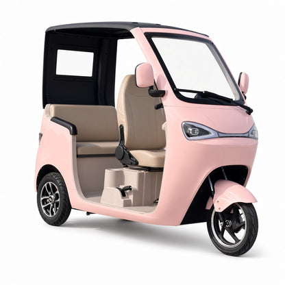 OP1200DZK Electric Cabin Tricycle L2E 60V 45Ah 70km Range 40km/h 2-Seater EEC