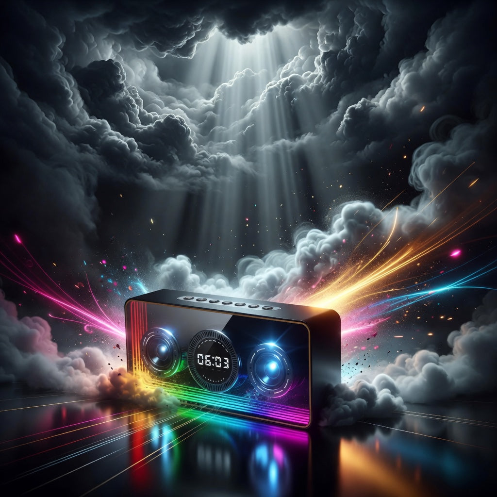 FT-K10-2.1-BT K10 2.1 Channel Bluetooth Speaker 40W High Power Built-in 8000mAh Battery Portable Mini Speaker with RGB Light Bluetooth 5.3 4-Hour Playback