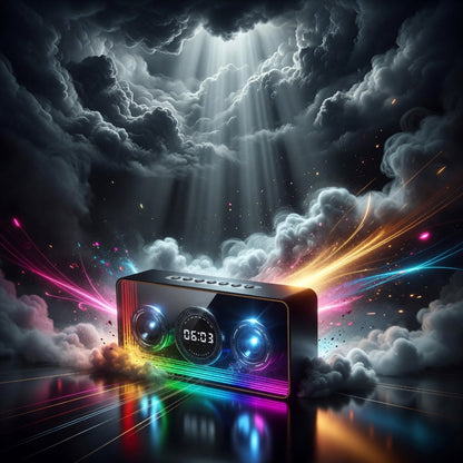 FT-K10-2.1-BT K10 2.1 Channel Bluetooth Speaker 40W High Power Built-in 8000mAh Battery Portable Mini Speaker with RGB Light Bluetooth 5.3 4-Hour Playback