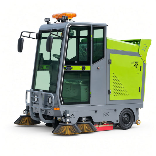YX-22C Electric Road Sweeper Ride On Floor Cleaning Machine Intelligent Battery Powered Vacuum Sweeper for Factory Street Warehouse