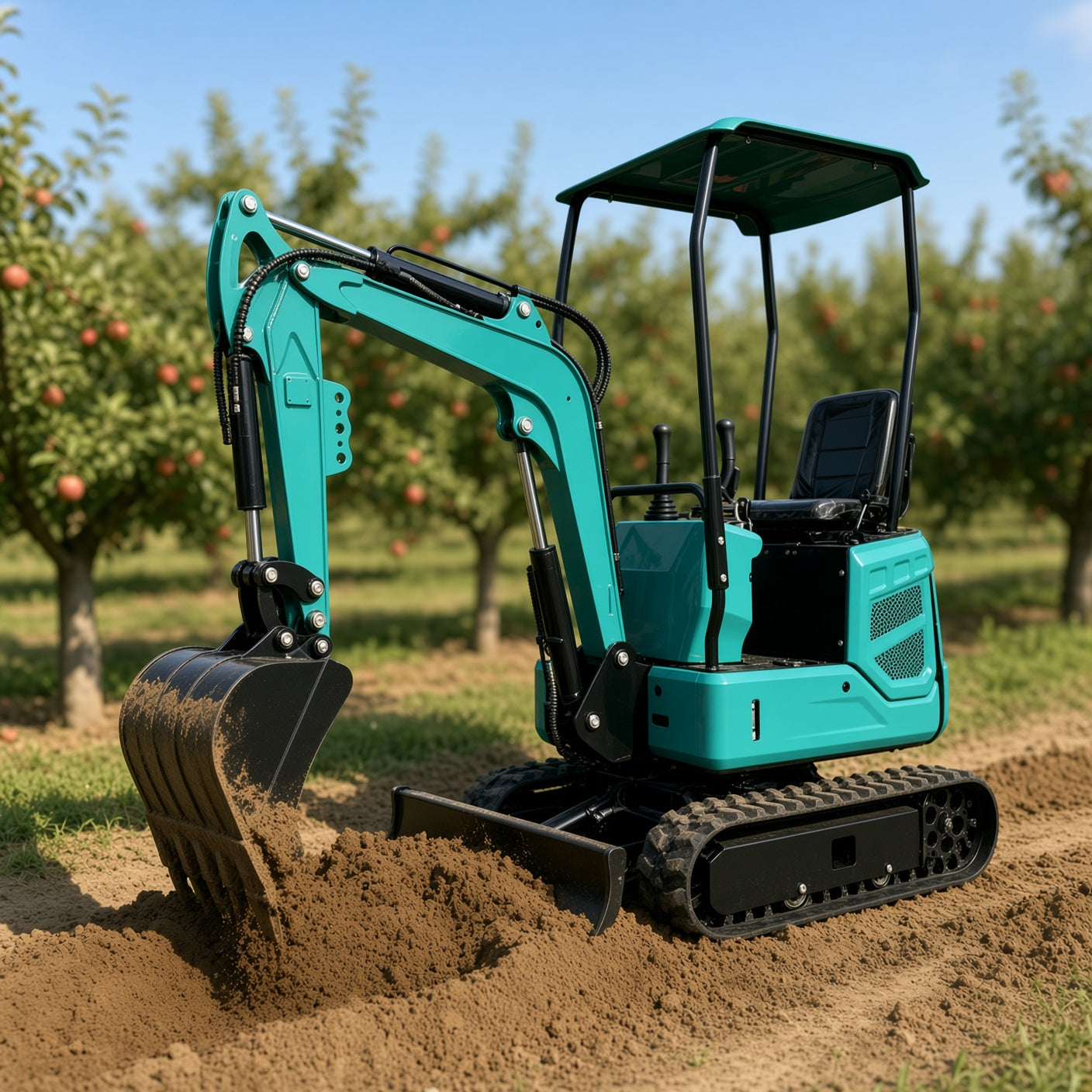 XZ12 Mini Excavator 760kg Diesel Engine Max Digging Depth 1700mm for Narrow Space Operations