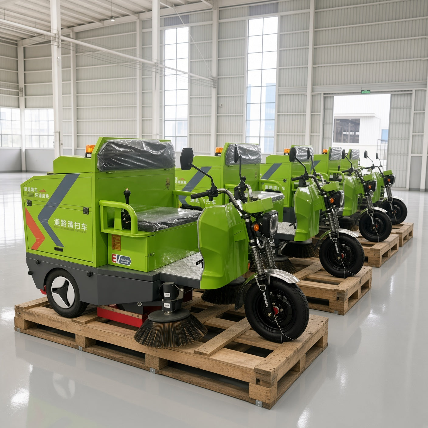 YX-14C Three-Wheel Electric Street Sweeper 1400mm Sweeping Width 9000-15000㎡/h Efficiency 48V Drive Intelligent Contr