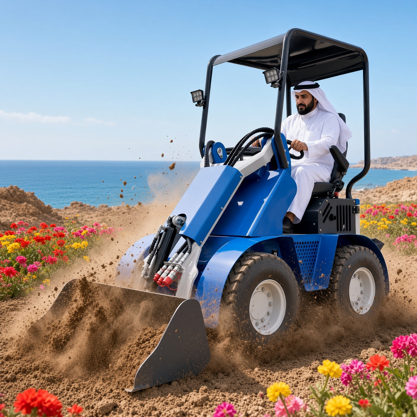 ME600 Forklift Loader Run Tong 420 Engine 1600kg Max Lifting Capacity 2350mm Working Height
