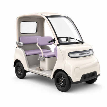 Leisure 4-Wheel Electric Car 800W Dual 18-Tube Controller 3-4 Seater Canopy 50-70km Range