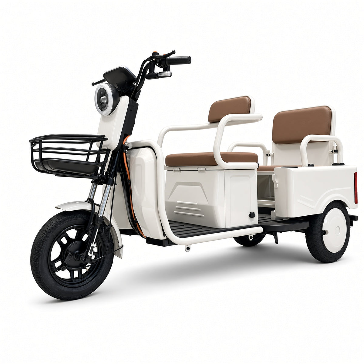 L6 Leisure Electric Tricycle 500W 48V/60V 700×700mm Cargo Box Foldable Seat 175kg Rated L