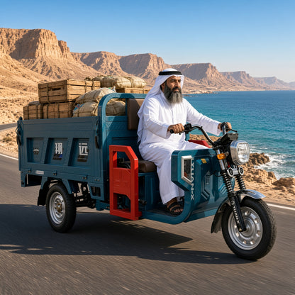 Bbzx-160 Benba Dump Electric Tricycle 1.6m 1200W Flat-Wire Motor 60V/72V 500kg Rated Load 1000kg Max Load