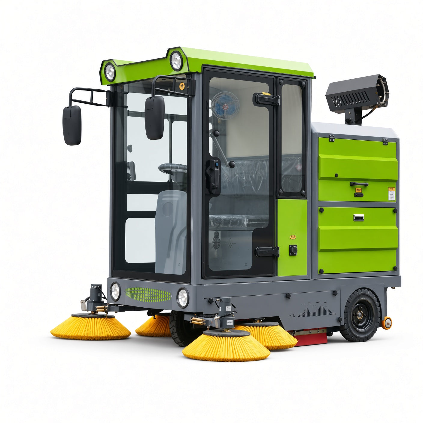 YX-G21A Electric Road Sweeper Ride On Floor Cleaning Machine Intelligent Battery Powered Vacuum Sweeper for Factory Warehouse Park