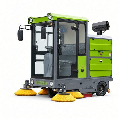 YX-G21A Electric Road Sweeper Ride On Floor Cleaning Machine Intelligent Battery Powered Vacuum Sweeper for Factory Warehouse Park