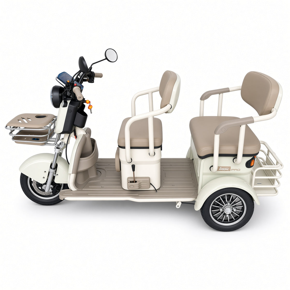 L2 Leisure Electric Tricycle 650W 48V/60V Seat Width 480/680mm 175kg Rated Load 25km/h