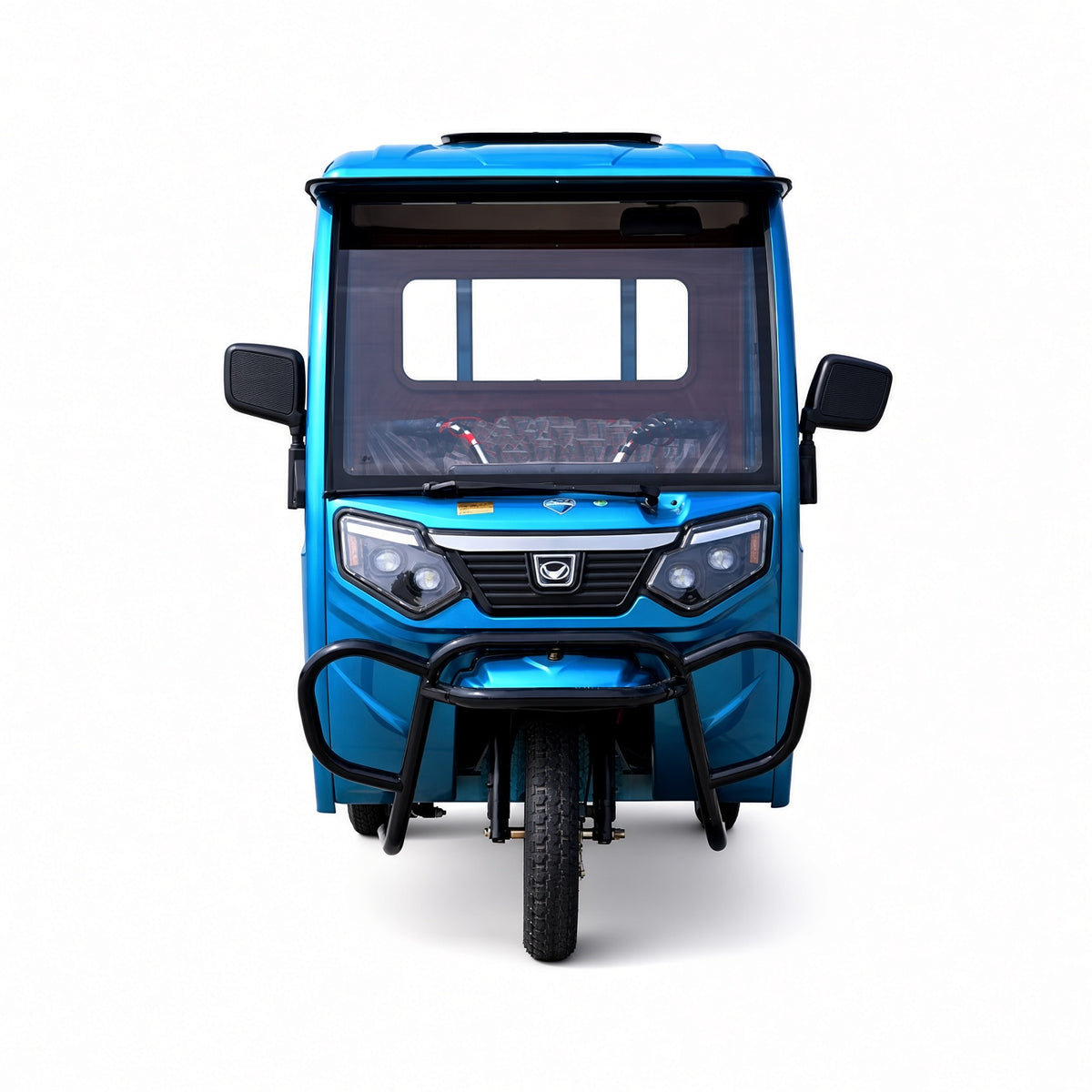 Q8 Enclosed Electric Cargo Tricycle 600-800kg Load 70-90km Range 30-50km/h 2-Seater