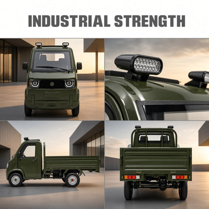 Ice Cream Pickup Electric Truck 60V/72V 2000W Motor 1000kg Load 1.8m Cargo Bed for Short-Distance Hauling