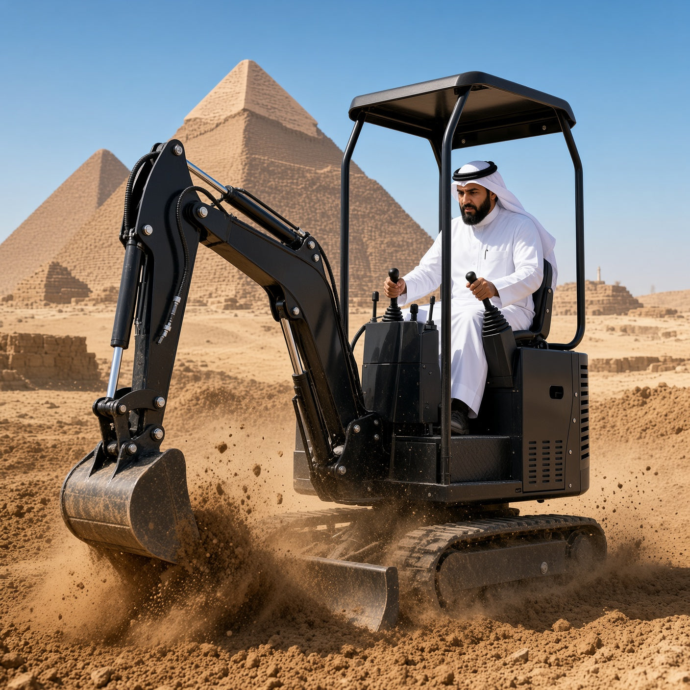 QH09 Mini Excavator Diesel Engine Max Digging Depth 1300mm for Narrow Space Operations