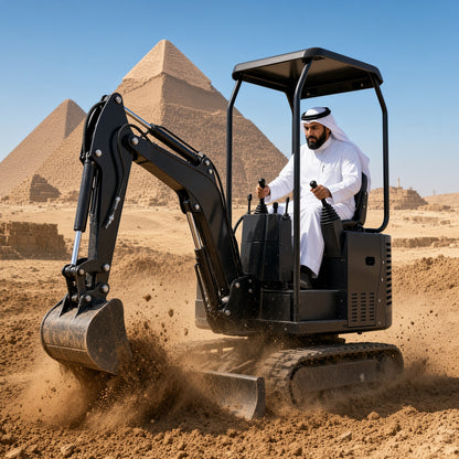 QH09 Mini Excavator Diesel Engine Max Digging Depth 1300mm for Narrow Space Operations