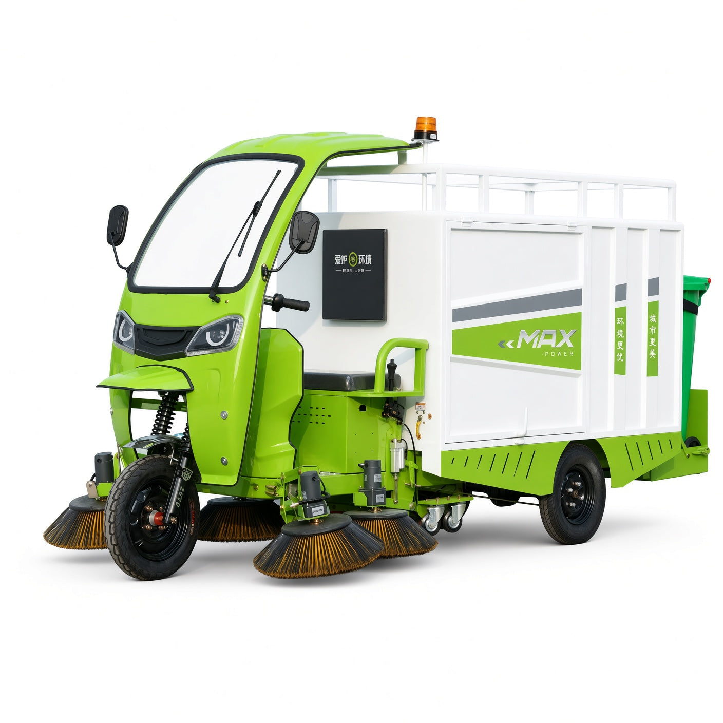 4-Brush 1-Suction Leaf Collection Vehicle 2000mm Sweeping Width 20000-35000㎡/h Efficiency 48V-60V Drive Intelligent Control