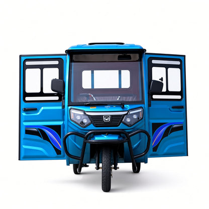 Q8 Enclosed Electric Cargo Tricycle 600-800kg Load 70-90km Range 30-50km/h 2-Seater