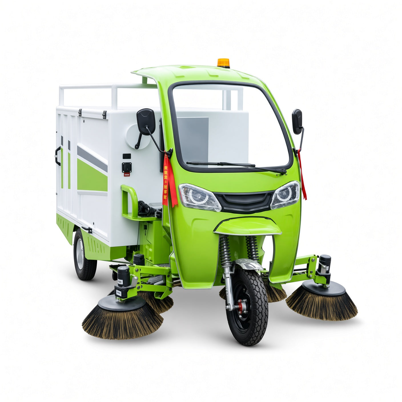 4-Brush 1-Suction Leaf Collection Vehicle 2000mm Sweeping Width 20000-35000㎡/h Efficiency 48V-60V Drive Intelligent Control