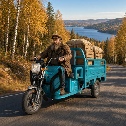 E6-150 Electric Cargo Tricycle 1.5m Speed Model 800W 48V/60V 300kg Rated Load 800kg Max Load