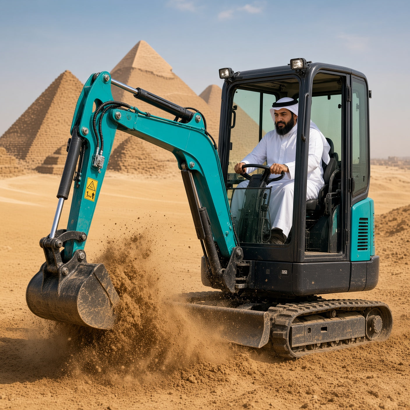 QH12-3 Mini Excavator With driver's cab Diesel Engine Max Digging Depth 1700mm for Narrow Space Operations